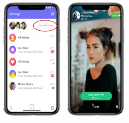Story Videos - llamada viene de video call - yaar live app español